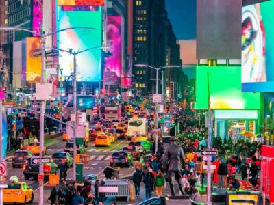 Approach adverts times square